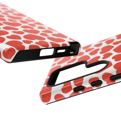 Playful White Hearts on Red Samsung Case - BOGO Cases