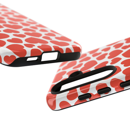 Playful White Hearts on Red Samsung Case - BOGO Cases