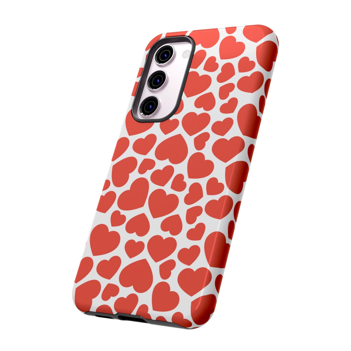 Playful White Hearts on Red Samsung Case - BOGO Cases