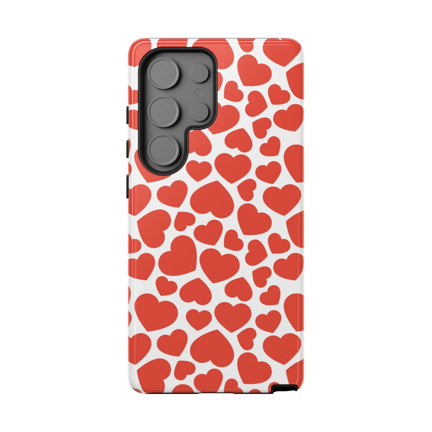 Playful White Hearts on Red Samsung Case - BOGO Cases