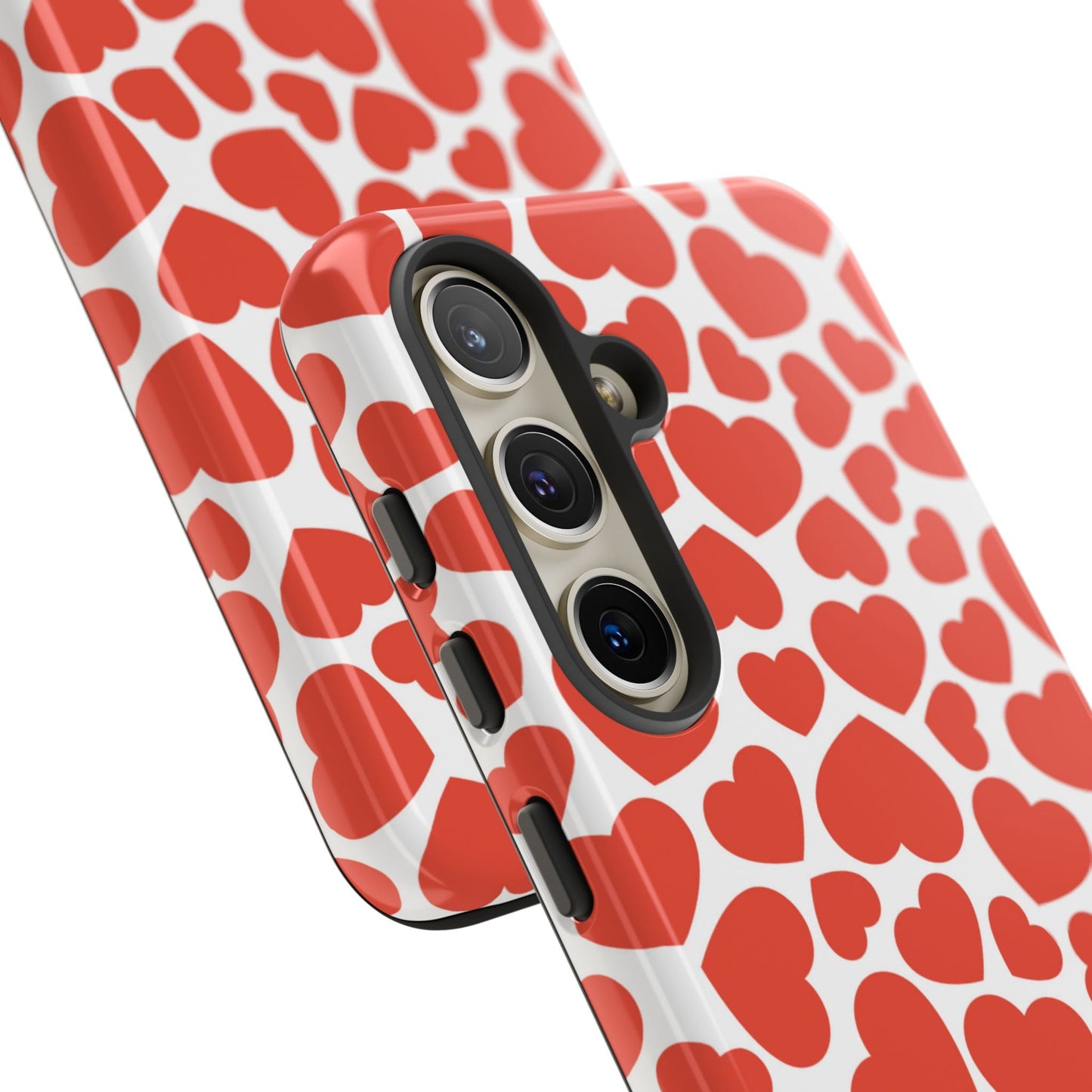Playful White Hearts on Red Samsung Case - BOGO Cases