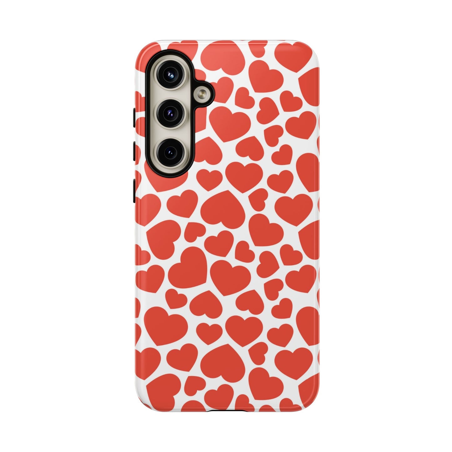 Playful White Hearts on Red Samsung Case - BOGO Cases