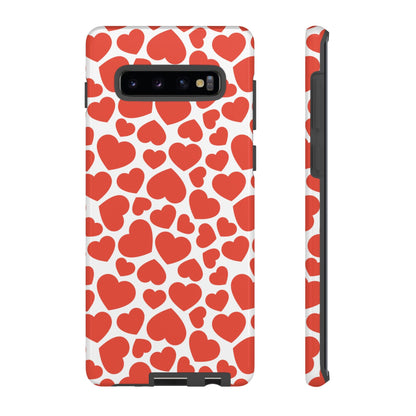 Playful White Hearts on Red Samsung Case - BOGO Cases