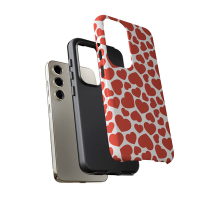 Playful White Hearts on Red Samsung Case - BOGO Cases