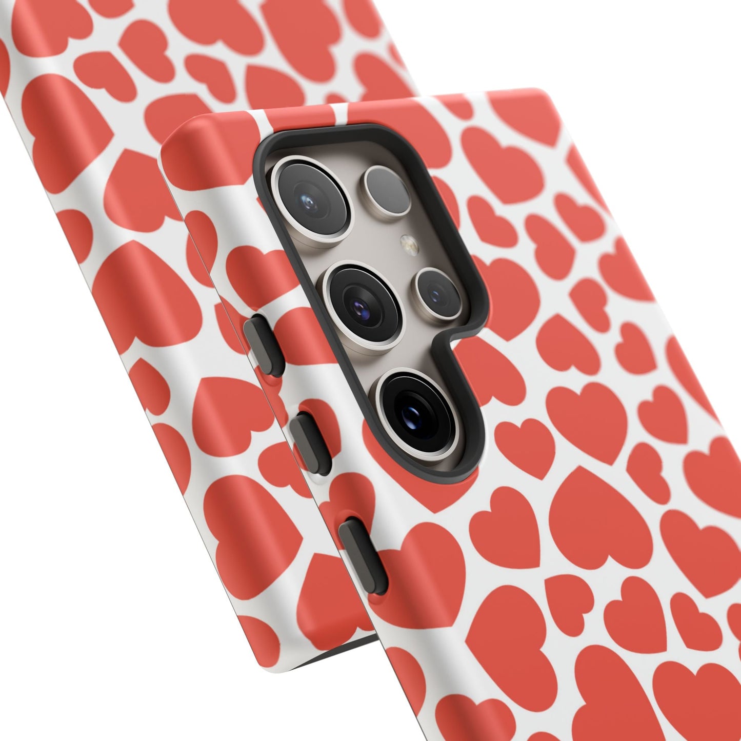 Playful White Hearts on Red Samsung Case - BOGO Cases