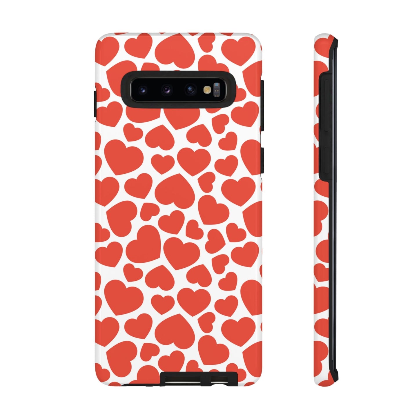 Playful White Hearts on Red Samsung Case - BOGO Cases