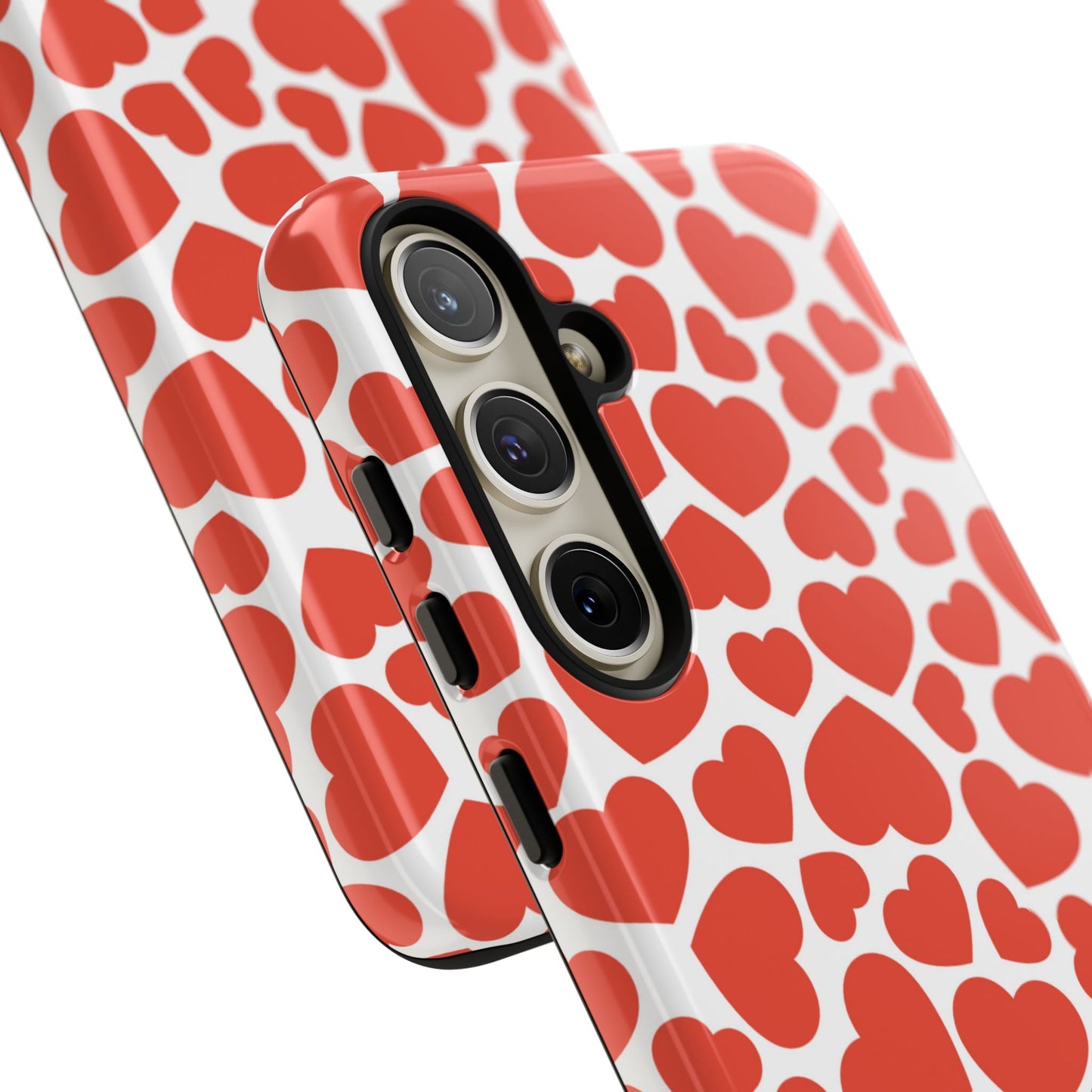 Playful White Hearts on Red Samsung Case - BOGO Cases