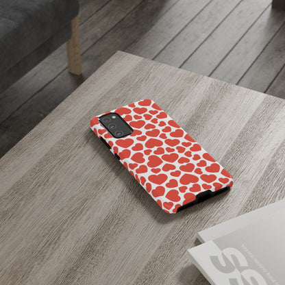 Playful White Hearts on Red Samsung Case - BOGO Cases