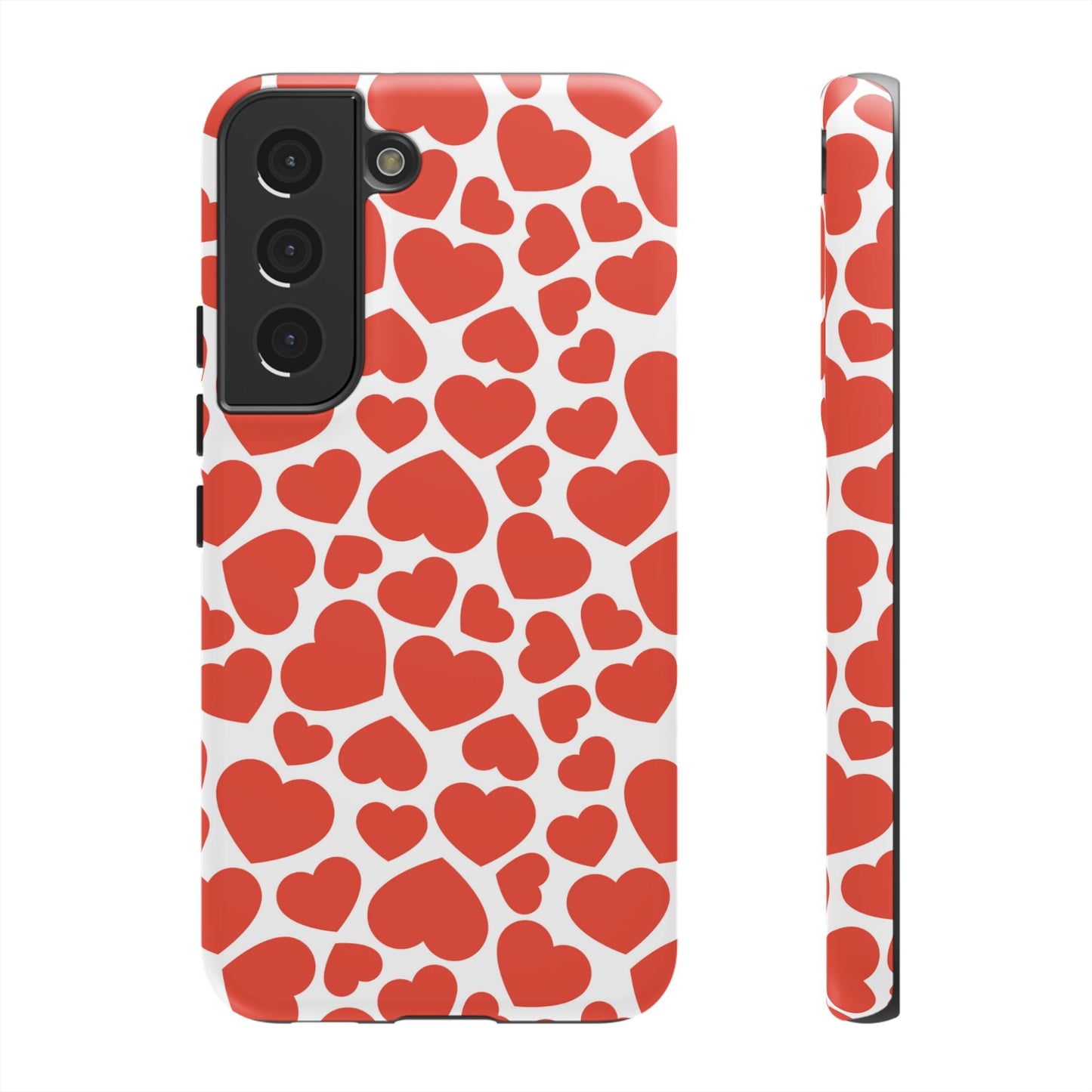 Playful White Hearts on Red Samsung Case - BOGO Cases