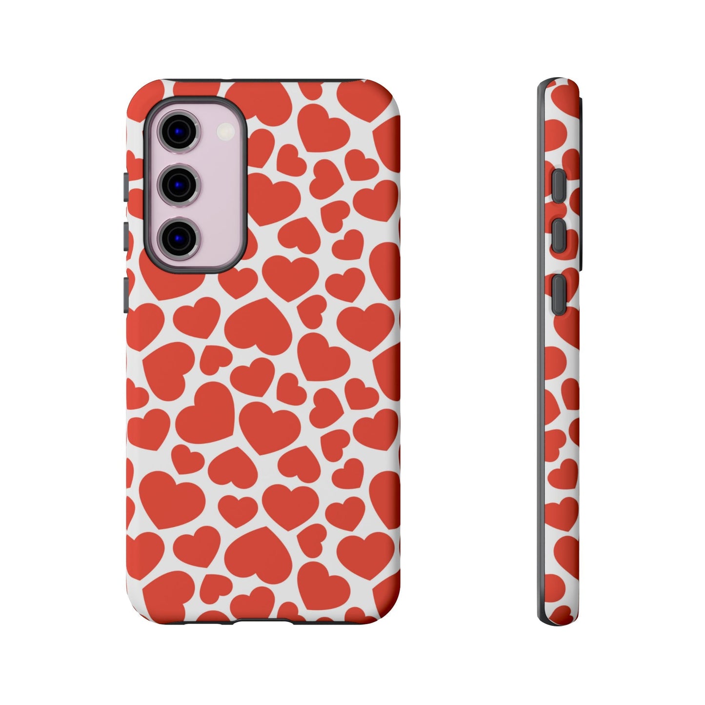 Playful White Hearts on Red Samsung Case - BOGO Cases