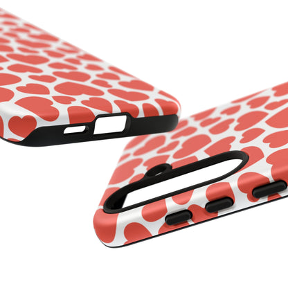 Playful White Hearts on Red Samsung Case - BOGO Cases