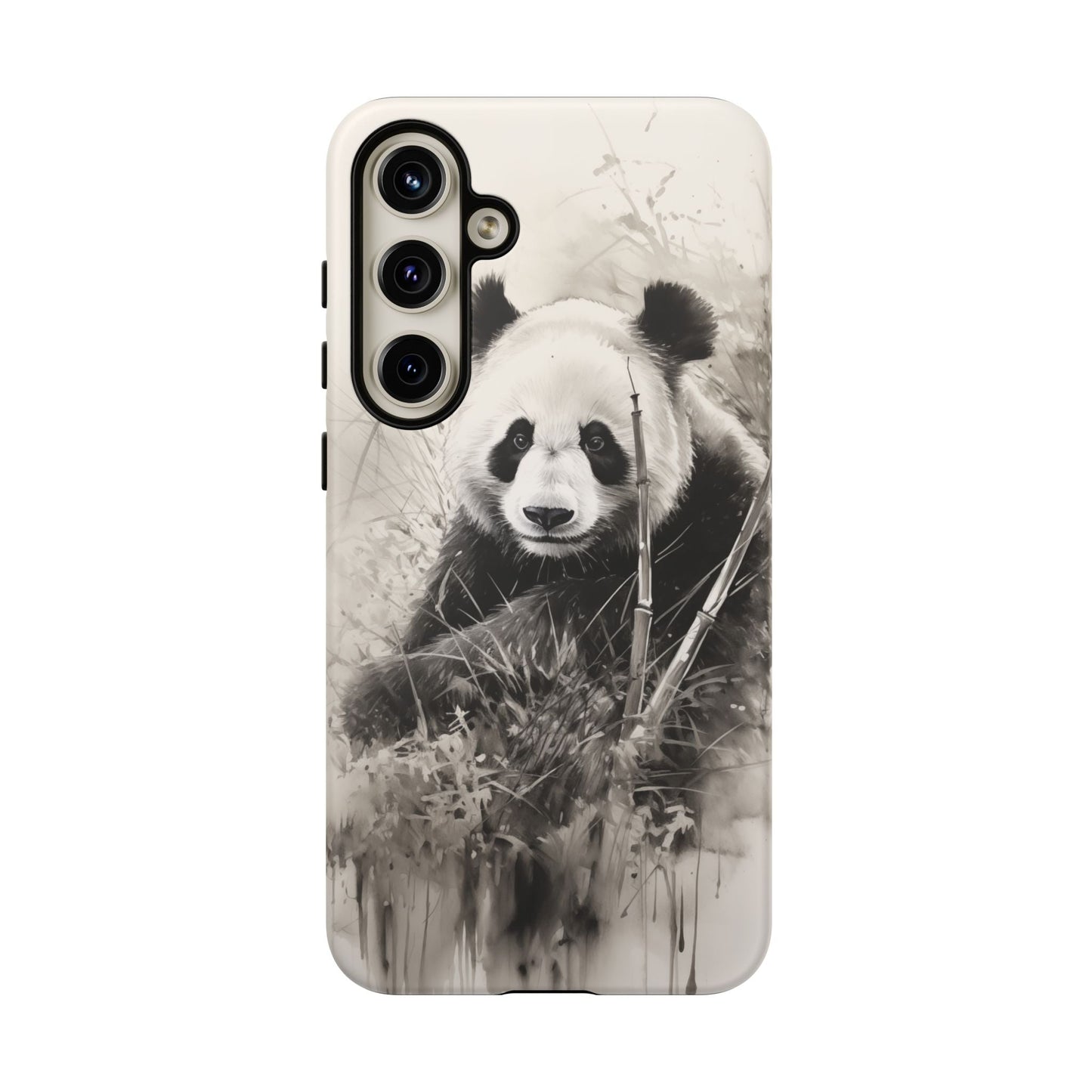 Premium Cute Phone Case: Charcoal Art Panda Bear Phone Cover - Dual Layer Protection for iPhone & Samsung Galaxy - Tough and Stylish! - BOGO Cases