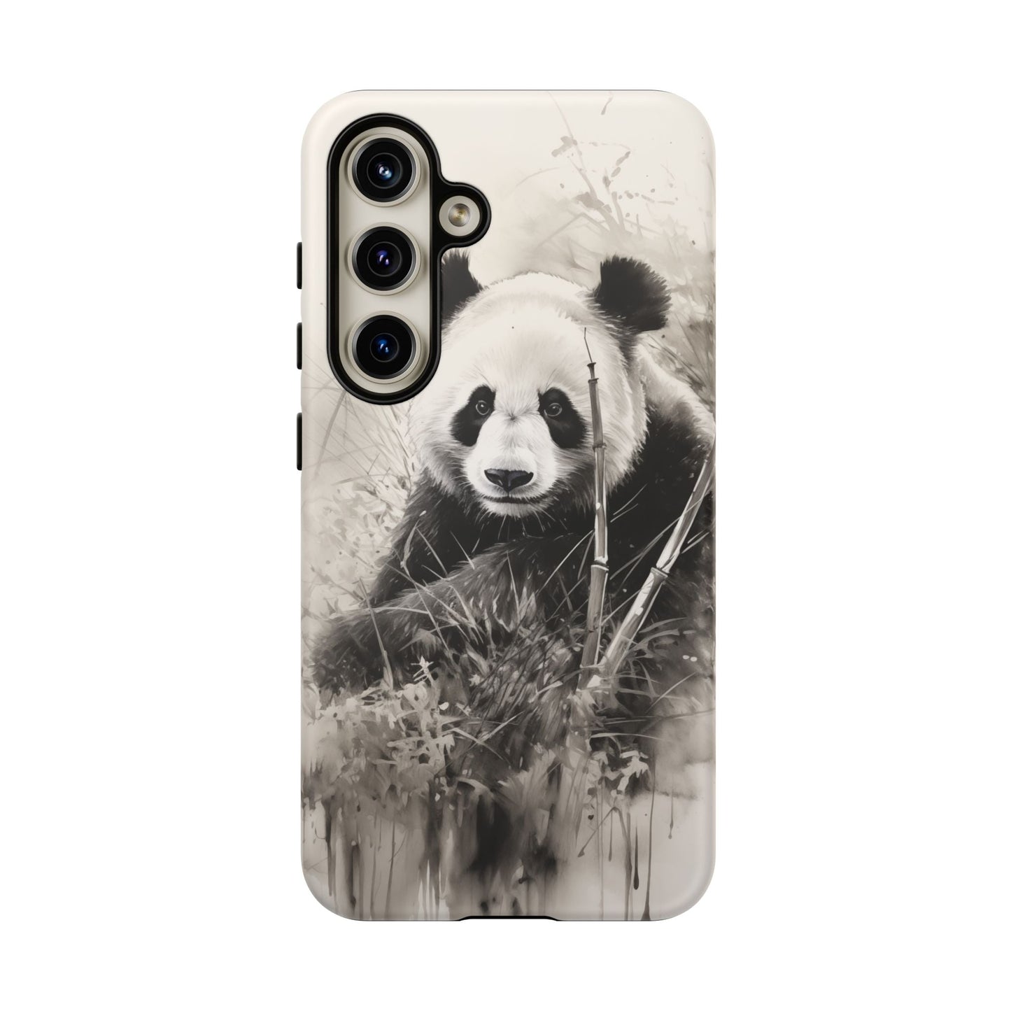 Premium Cute Phone Case: Charcoal Art Panda Bear Phone Cover - Dual Layer Protection for iPhone & Samsung Galaxy - Tough and Stylish! - BOGO Cases