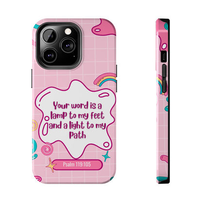 Psalm 119:105 Cute Aesthetic - iPhone Series Case - BOGO Cases