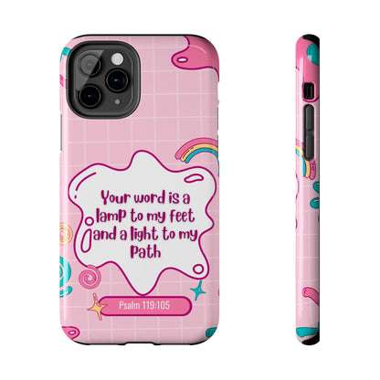 Psalm 119:105 Cute Aesthetic - iPhone Series Case - BOGO Cases