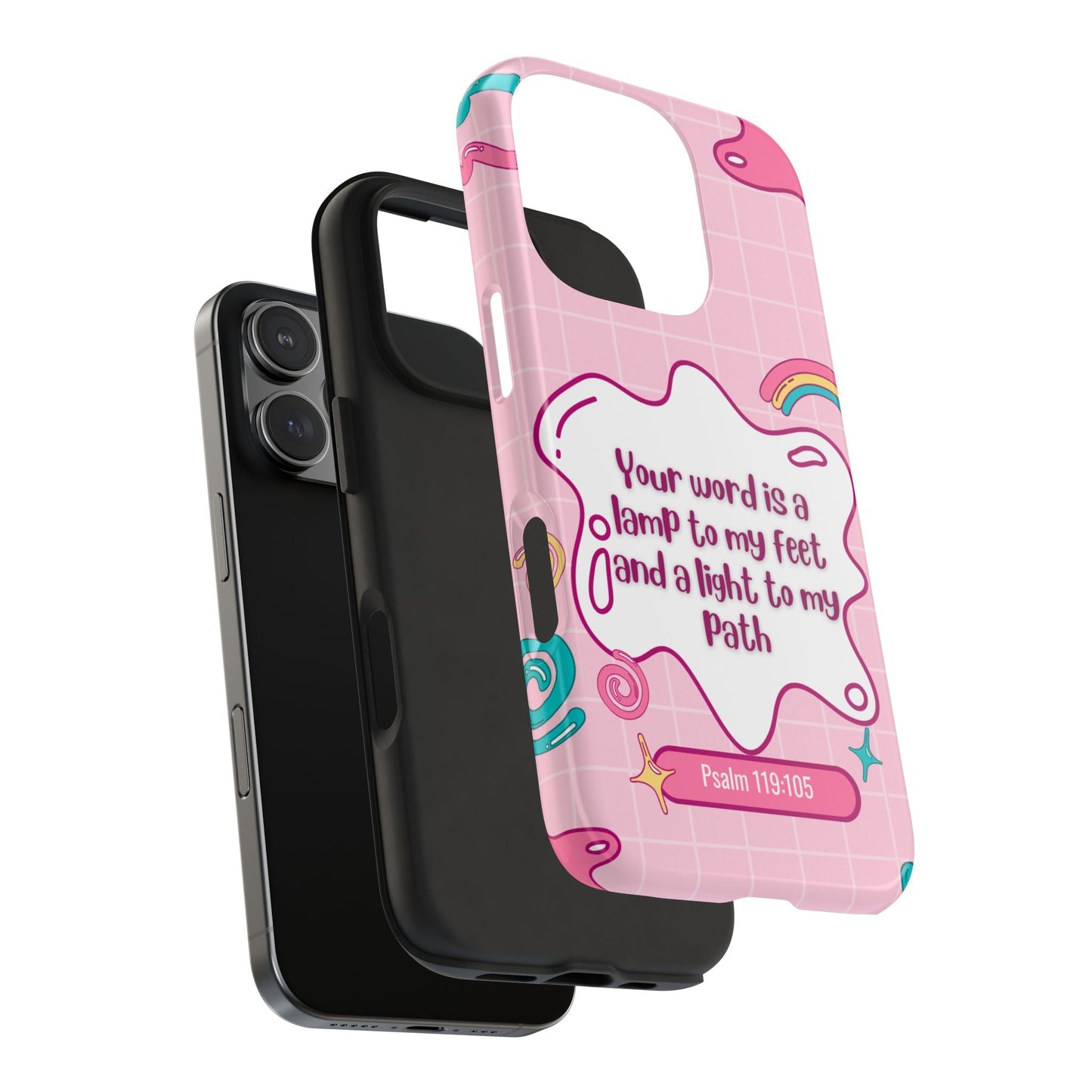 Psalm 119:105 Cute Aesthetic - iPhone Series Case - BOGO Cases