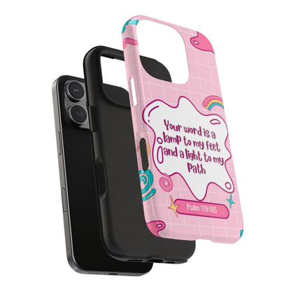 Psalm 119:105 Cute Aesthetic - iPhone Series Case - BOGO Cases
