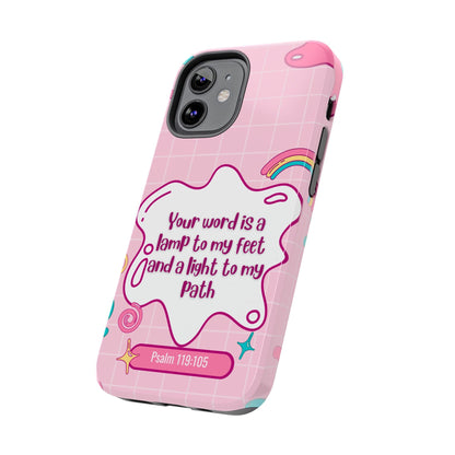 Psalm 119:105 Cute Aesthetic - iPhone Series Case - BOGO Cases
