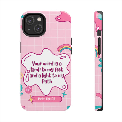 Psalm 119:105 Cute Aesthetic - iPhone Series Case - BOGO Cases