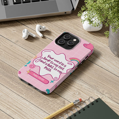 Psalm 119:105 Cute Aesthetic - iPhone Series Case - BOGO Cases