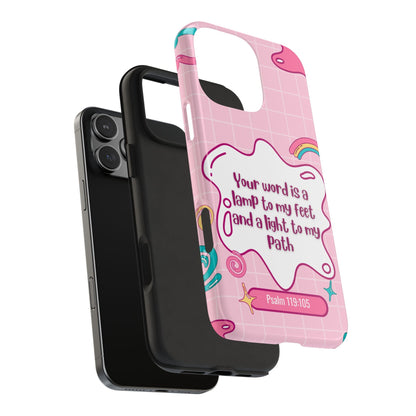 Psalm 119:105 Cute Aesthetic - iPhone Series Case - BOGO Cases