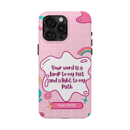 Psalm 119:105 Cute Aesthetic - iPhone Series Case - BOGO Cases