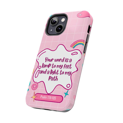 Psalm 119:105 Cute Aesthetic - iPhone Series Case - BOGO Cases