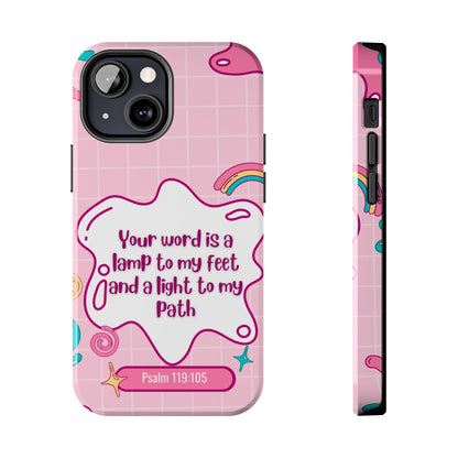 Psalm 119:105 Cute Aesthetic - iPhone Series Case - BOGO Cases