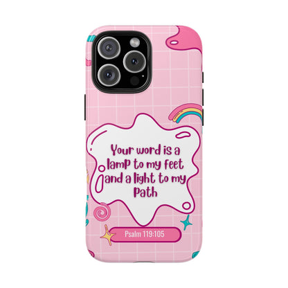 Psalm 119:105 Cute Aesthetic - iPhone Series Case - BOGO Cases