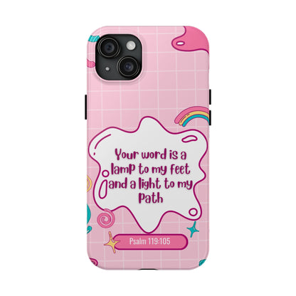 Psalm 119:105 Cute Aesthetic - iPhone Series Case - BOGO Cases