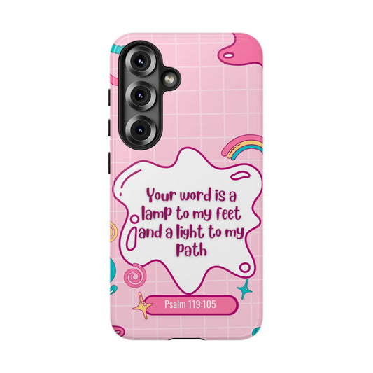 Psalm 119:105 Cute Aesthetic - Samsung Galaxy Case - BOGO Cases