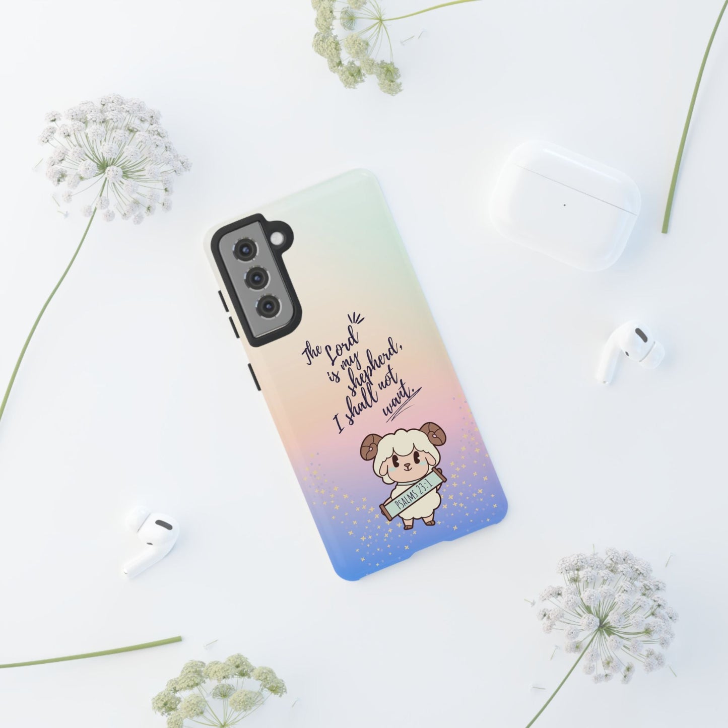 Psalm 23:1 Kawaii Sheep - Samsung Galaxy Case - BOGO Cases
