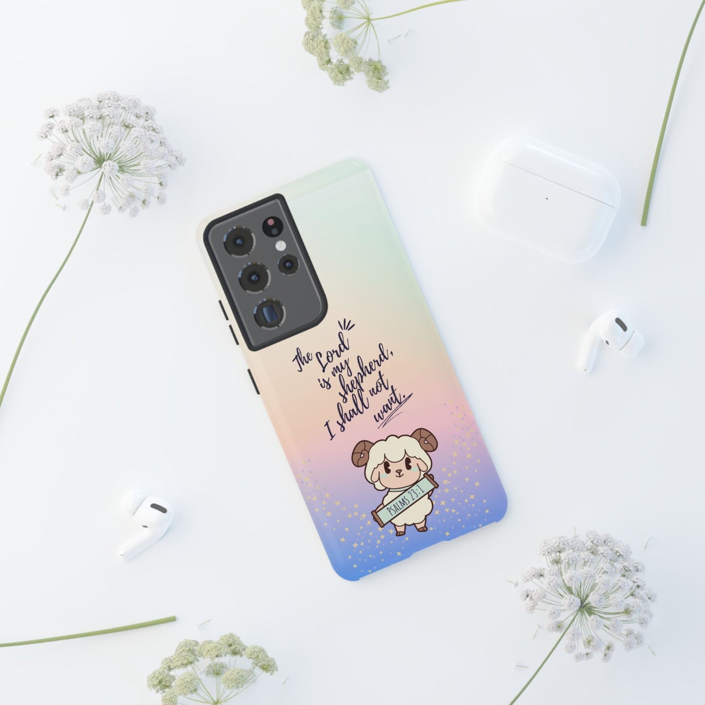 Psalm 23:1 Kawaii Sheep - Samsung Galaxy Case - BOGO Cases