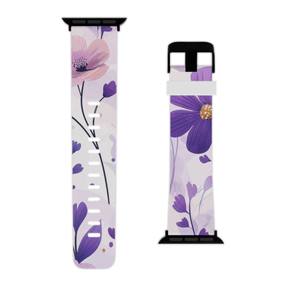 Purple Floral Bliss Apple Watch Band - BOGO Cases