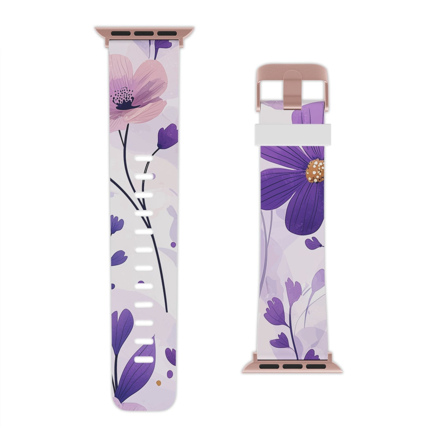 Purple Floral Bliss Apple Watch Band - BOGO Cases