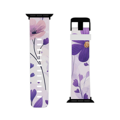 Purple Floral Bliss Apple Watch Band - BOGO Cases