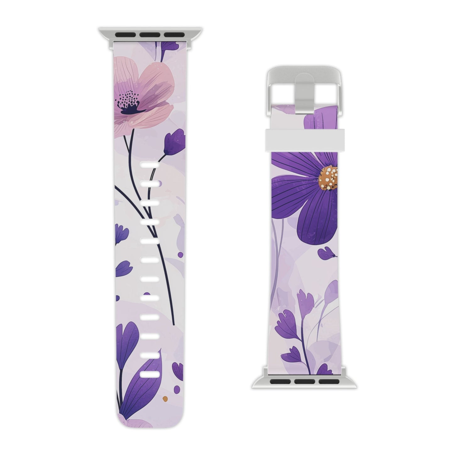 Purple Floral Bliss Apple Watch Band - BOGO Cases