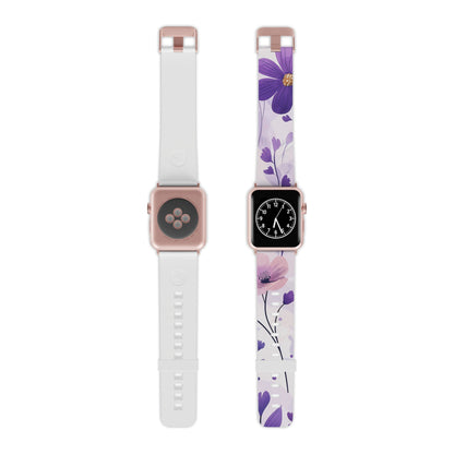 Purple Floral Bliss Apple Watch Band - BOGO Cases