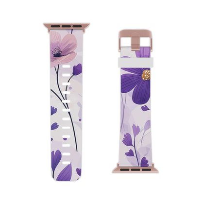 Purple Floral Bliss Apple Watch Band - BOGO Cases