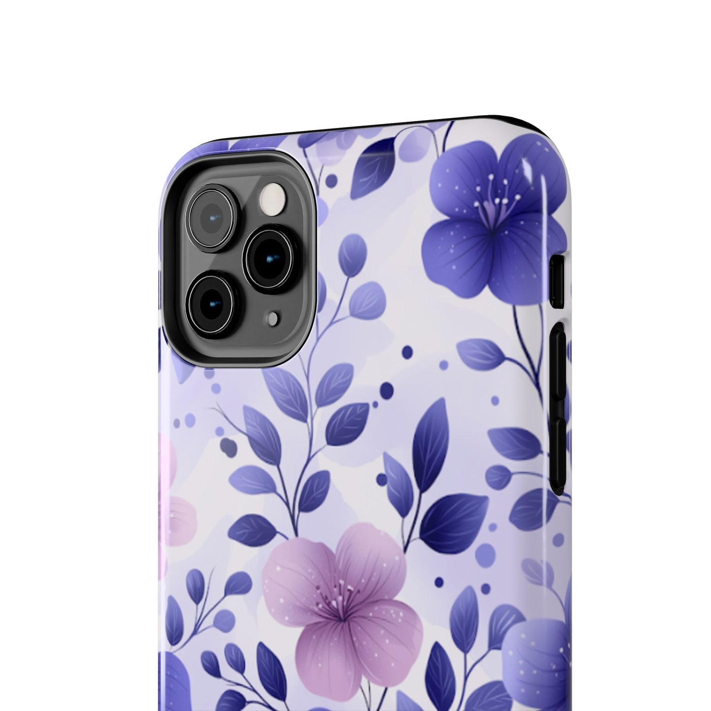 Purple Floral iPhone Case – Durable Protection with Elegant Flower Design - BOGO Cases