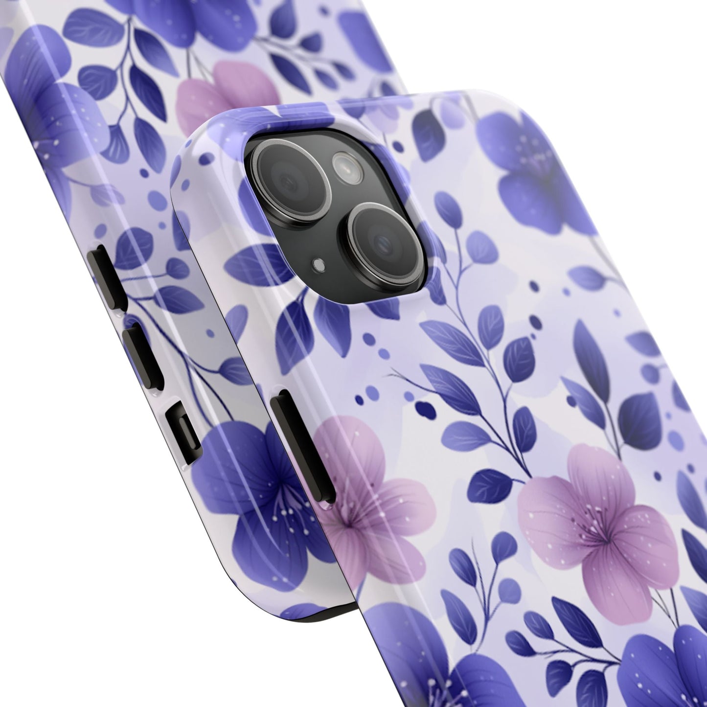 Purple Floral iPhone Case – Durable Protection with Elegant Flower Design - BOGO Cases