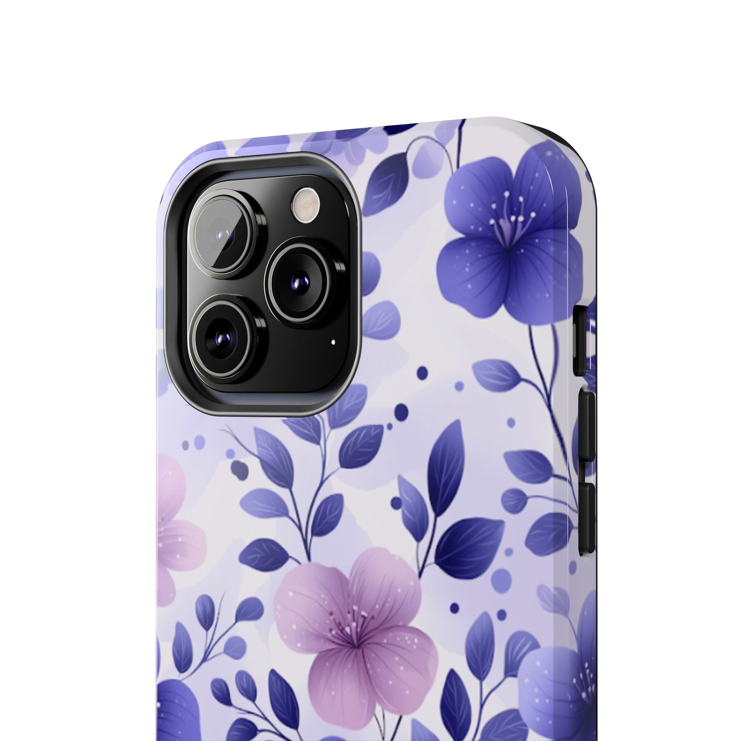 Purple Floral iPhone Case – Durable Protection with Elegant Flower Design - BOGO Cases