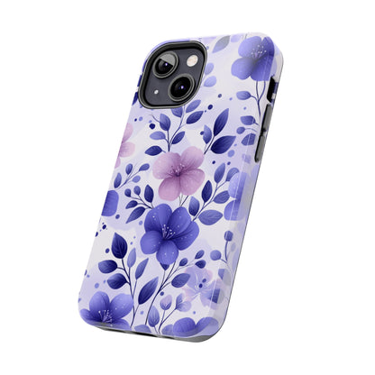 Purple Floral iPhone Case – Durable Protection with Elegant Flower Design - BOGO Cases