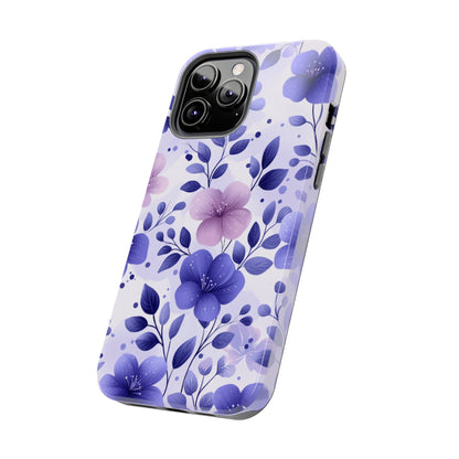 Purple Floral iPhone Case – Durable Protection with Elegant Flower Design - BOGO Cases