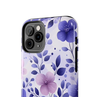 Purple Floral iPhone Case – Durable Protection with Elegant Flower Design - BOGO Cases