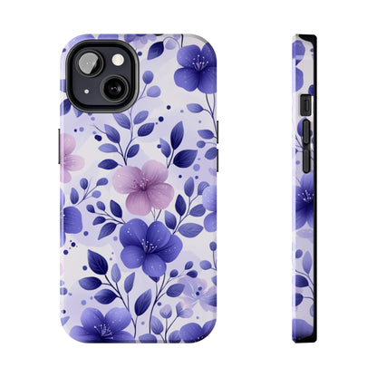 Purple Floral iPhone Case – Durable Protection with Elegant Flower Design - BOGO Cases