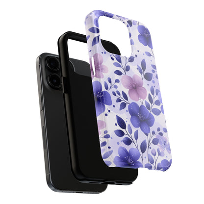 Purple Floral iPhone Case – Durable Protection with Elegant Flower Design - BOGO Cases