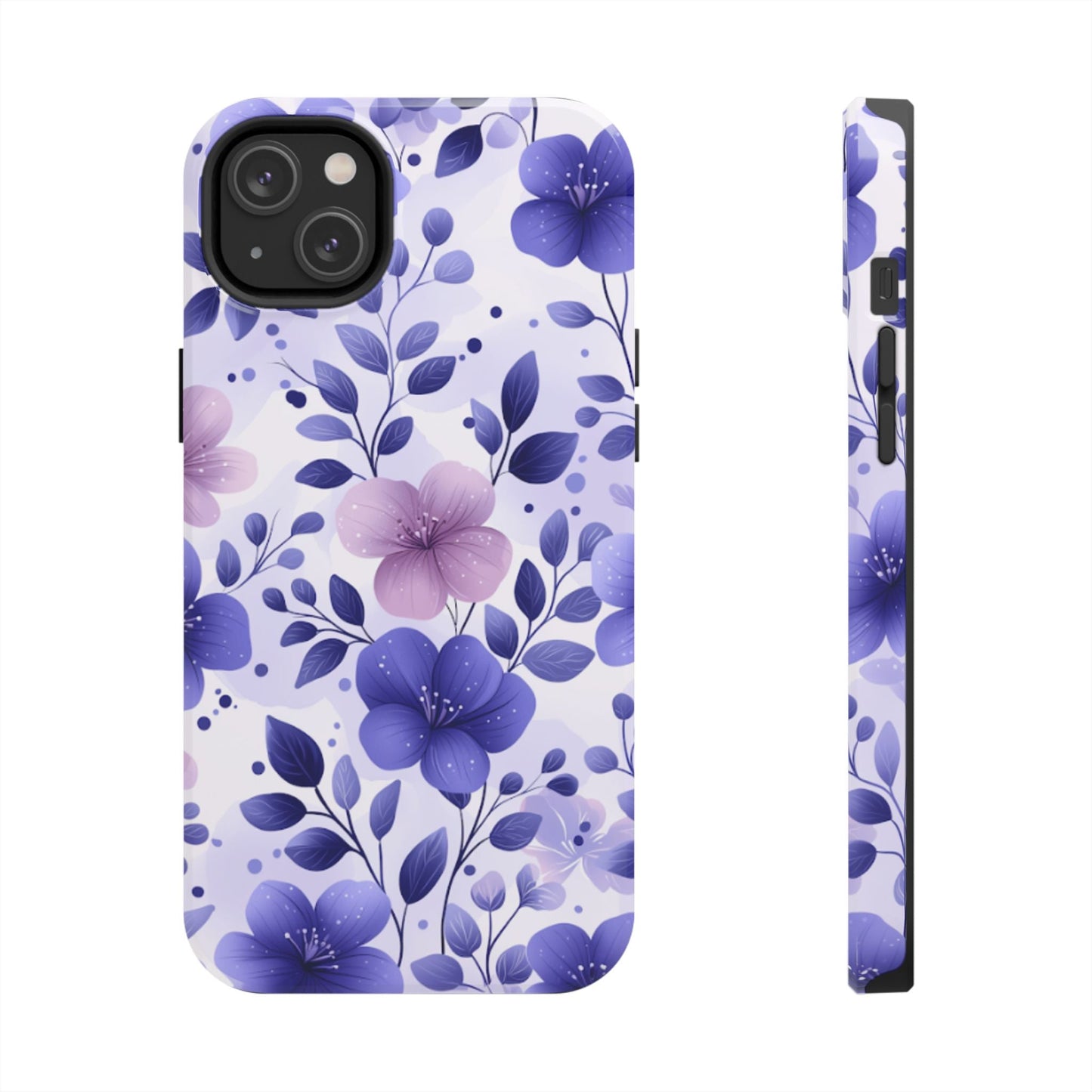 Purple Floral iPhone Case – Durable Protection with Elegant Flower Design - BOGO Cases