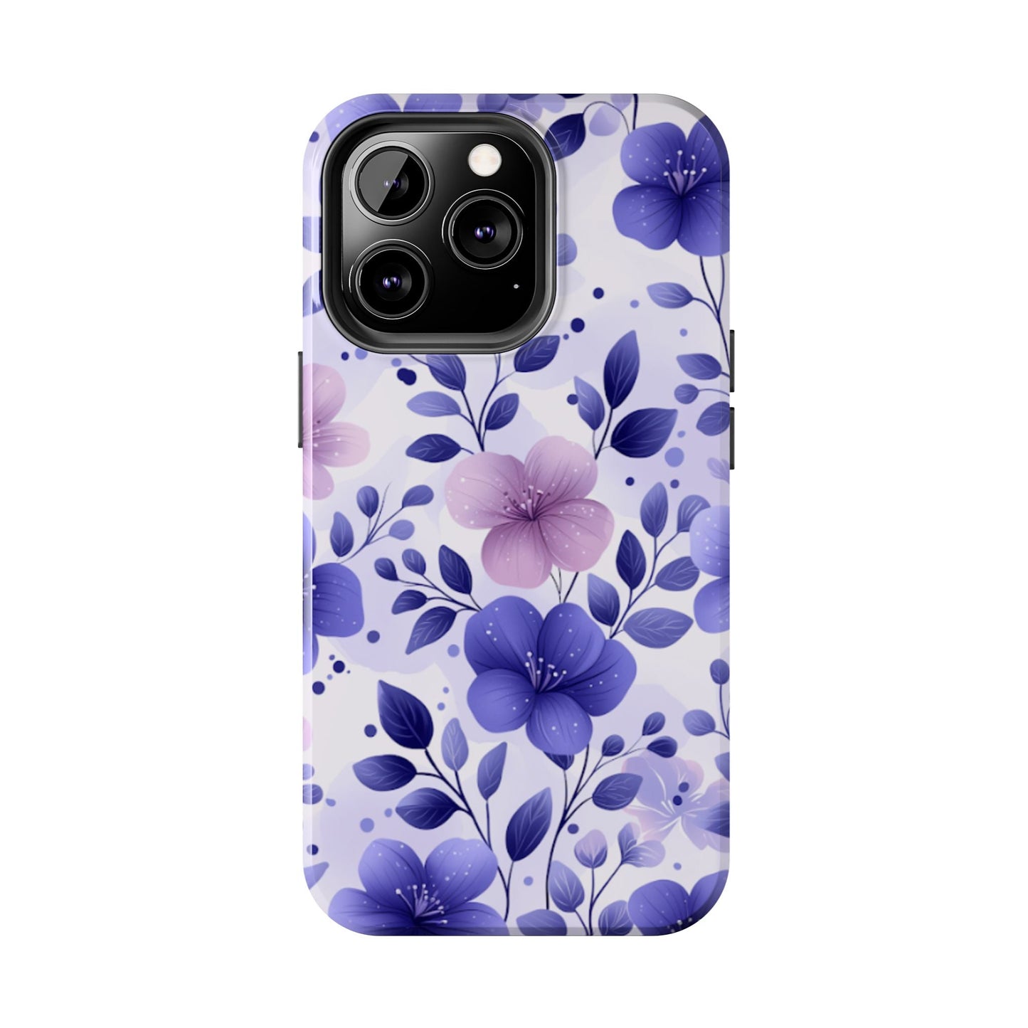 Purple Floral iPhone Case – Durable Protection with Elegant Flower Design - BOGO Cases