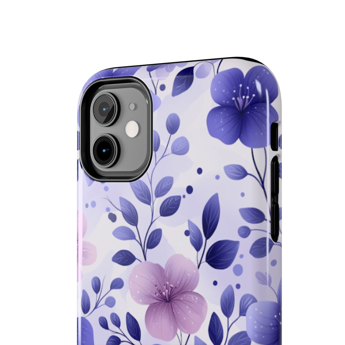 Purple Floral iPhone Case – Durable Protection with Elegant Flower Design - BOGO Cases